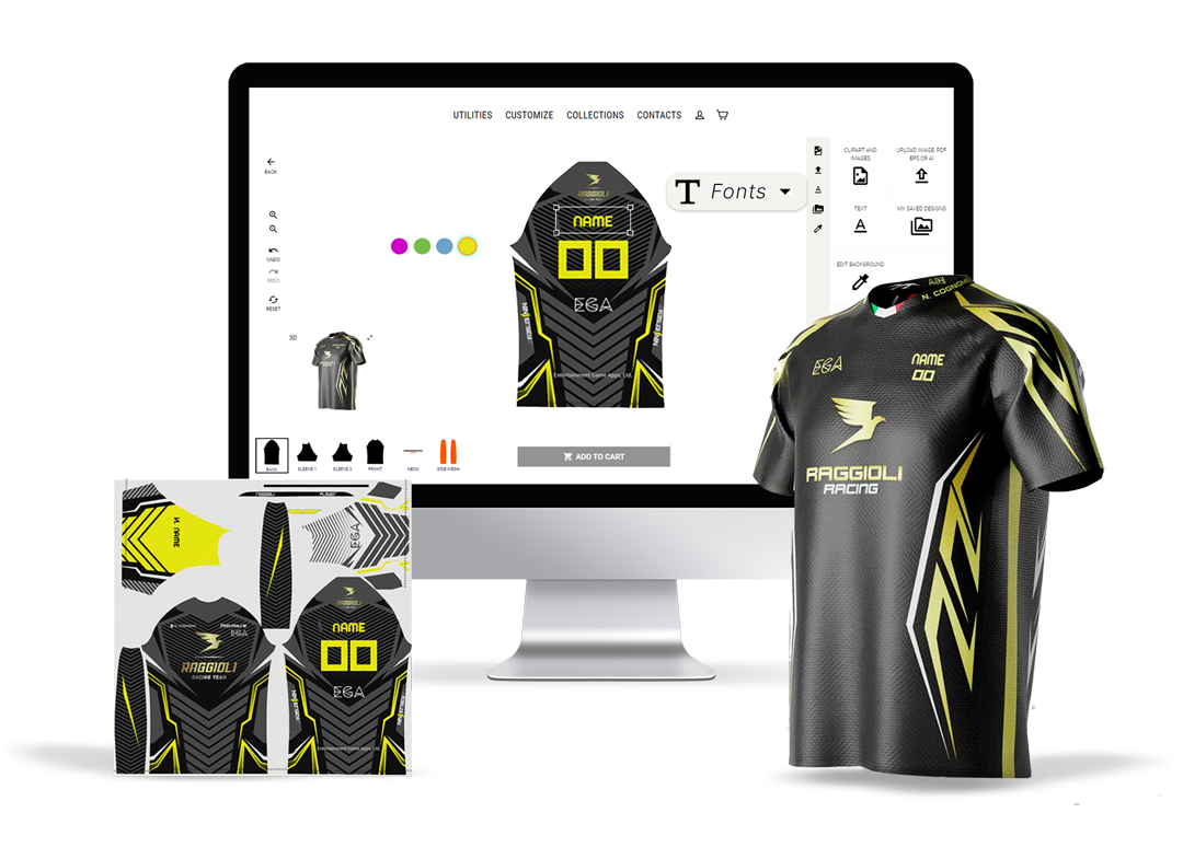 3D Baseball uniform configurator sublimated